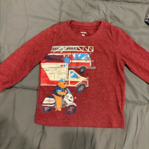 Carters etc…four (4) boy L/S tops 9M-12M - Picture 8 of 10